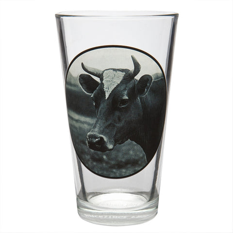 Cow Portrait Pint Glass