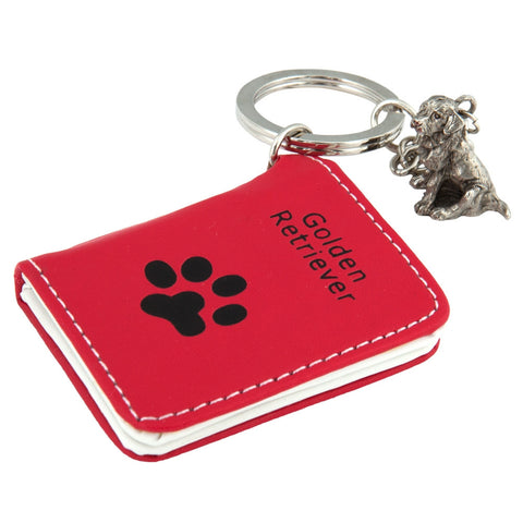 Golden Retriever Photo Wallet Keychain