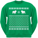 Bulldog Black Adult Ugly Christmas Sweater Crew Neck Sweatshirt