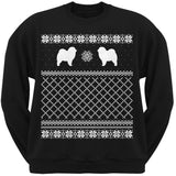 Chow Chow Black Adult Ugly Christmas Sweater Crew Neck Sweatshirt