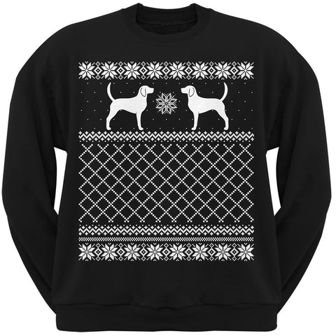 Foxhound Black Adult Ugly Christmas Sweater Crew Neck Sweatshirt