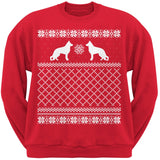 German Shepherd Black Adult Ugly Christmas Sweater Crew Neck Sweatshirt