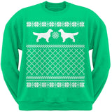 Golden Retriever Black Adult Ugly Christmas Sweater Crew Neck Sweatshirt