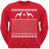 Italian Greyhound Black Adult Ugly Christmas Sweater Crew Neck Sweatshirt