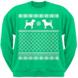 Puggle Black Adult Ugly Christmas Sweater Crew Neck Sweatshirt