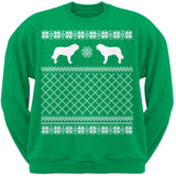 Saint Bernard Black Adult Ugly Christmas Sweater Crew Neck Sweatshirt