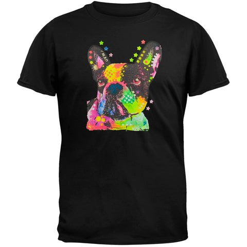 French Bulldog Neon Black Light Adult T-Shirt