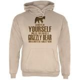 Always Be Yourself Bear Black Adult Hoodie