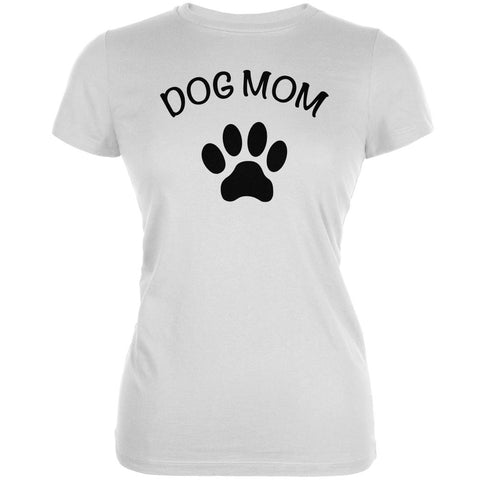 Mother's Day - Dog Mom White Juniors Soft T-Shirt