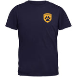 Dog Dogwalker Badge Makes Frequent Stops Navy Youth T-Shirt