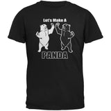 Let's Make A Panda Funny Dark Heather Adult T-Shirt