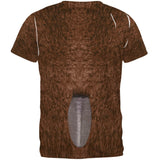 Halloween Beaver Costume All Over Adult T-Shirt