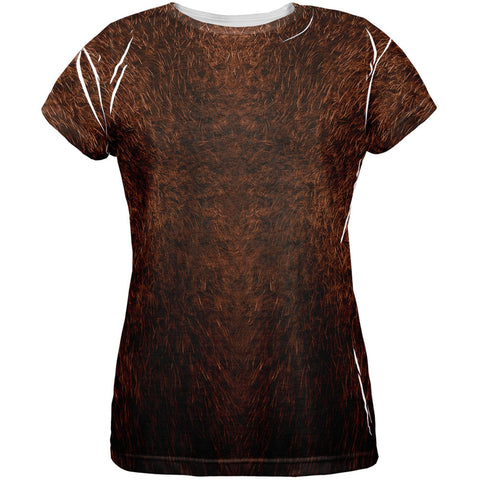 Halloween Beaver Costume All Over Womens T-Shirt