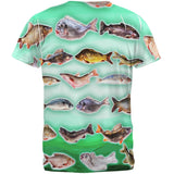 Saltwater Fish All Over Adult T-Shirt