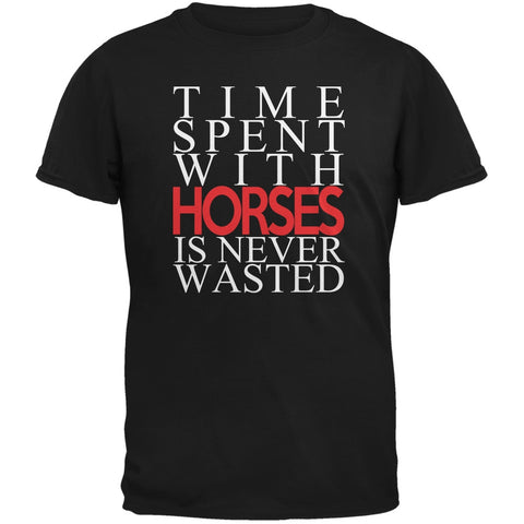 Time Spent With Horses Never Wasted Black Youth T-Shirt