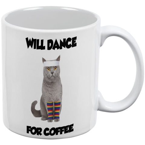 Will Dance For Coffee White All Over Coffee Mug