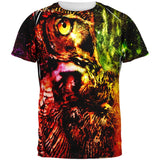 Galaxy Zen Wisdom Owl All Over Adult T-Shirt