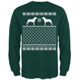 Pit Bull Ugly Christmas Sweater Forest Adult Long Sleeve T-Shirt