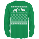 Pit Bull Ugly Christmas Sweater Forest Adult Long Sleeve T-Shirt