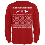 Doberman Ugly Christmas Sweater Forest Adult Long Sleeve T-Shirt