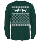 Golden Retriever Ugly Christmas Sweater Forest Adult Long Sleeve T-Shirt
