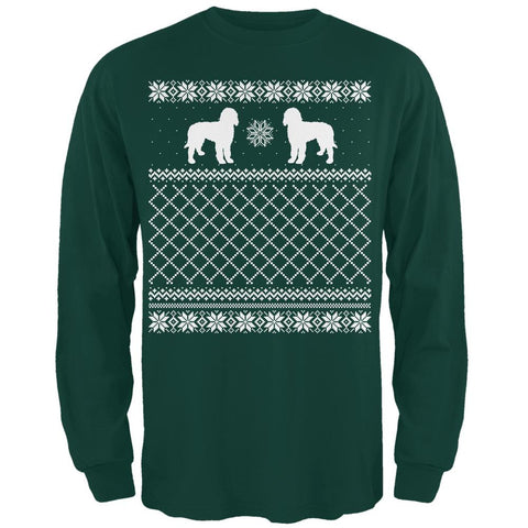 Goldendoodle Ugly Christmas Sweater Forest Adult Long Sleeve T-Shirt