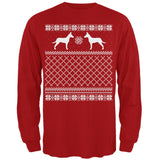 Jack Russell Ugly Christmas Sweater Forest Adult Long Sleeve T-Shirt