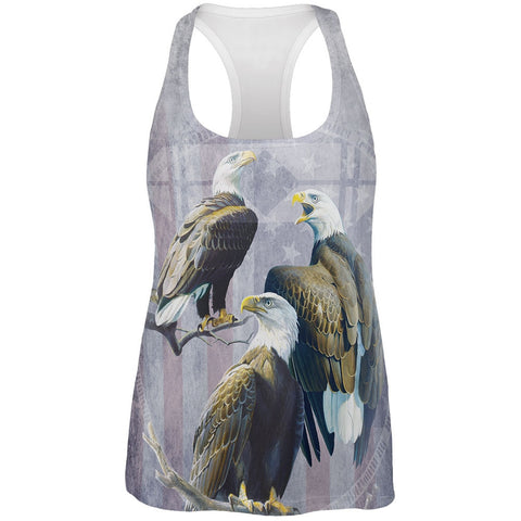 Eagle Trio America All Over Womens Racerback Tank Top
