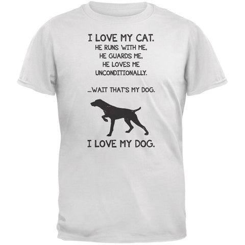 I Love My Dog Boy White Adult T-Shirt