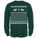 Corgi Ugly Christmas Sweater Irish Green Adult Long Sleeve T-Shirt