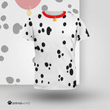 Halloween Costume Dalmatian with Red Collar All Over Mens Costume T Shirt