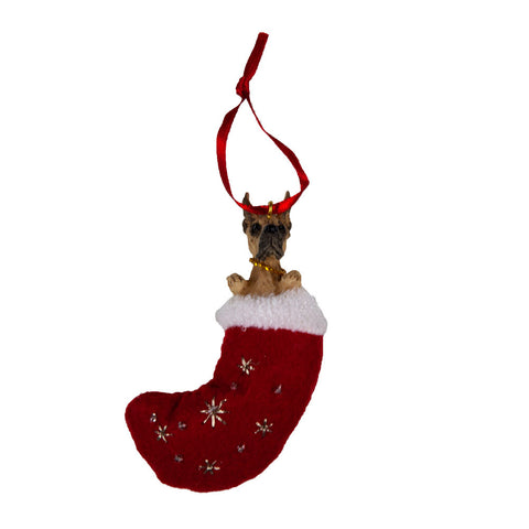 Great Dane in Stocking Christmas Ornament Multi Standard One Size
