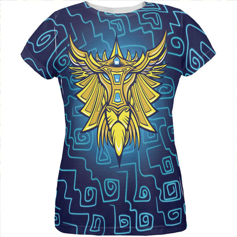 Glowing God Lion Gold Womens T Shirt