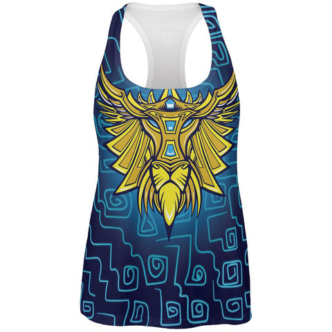 Glowing God Lion Gold Womens Work Out Tank Top