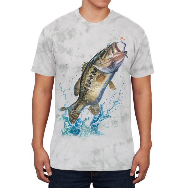 Bass Leaping in Action Mens T Shirt – AnimalWorld.com