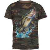 Bass Leaping in Action Mens T Shirt