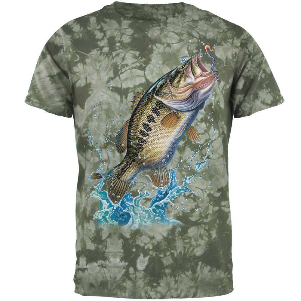 Bass Leaping in Action Mens T Shirt – AnimalWorld.com