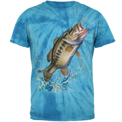 Bass Leaping in Action Mens T Shirt – AnimalWorld.com