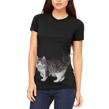 American Curl Cat Juniors V-Neck T Shirt