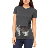 American Curl Cat Juniors V-Neck T Shirt