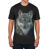 Timber Wolf Face Mens Soft T Shirt