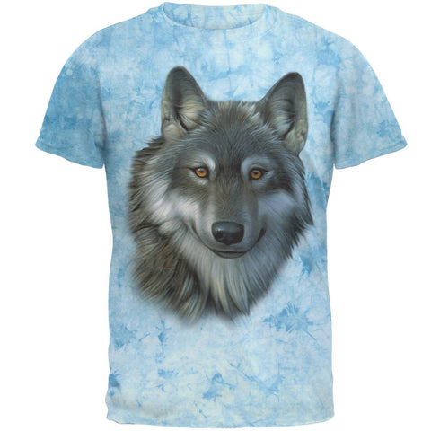 Timber Wolf Face Mens T Shirt