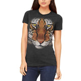 Tribal Tiger Face Juniors Soft T Shirt