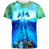 Dolphins Jumping Over Reef All Over Mens T Shirt