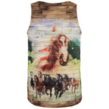4th of July Wild Horse Mustang Patriot All Over Mens Tank Top