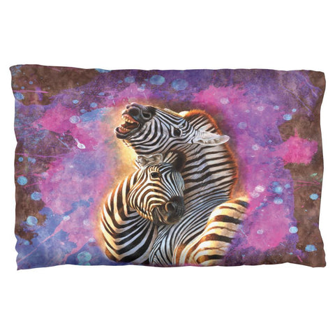 Zebra Lovers Splatter Pillow Case