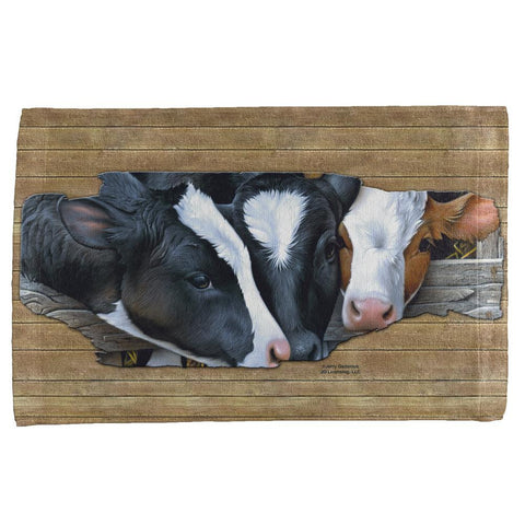 Queens of the Dairy Farm Cows All Over Hand Towel