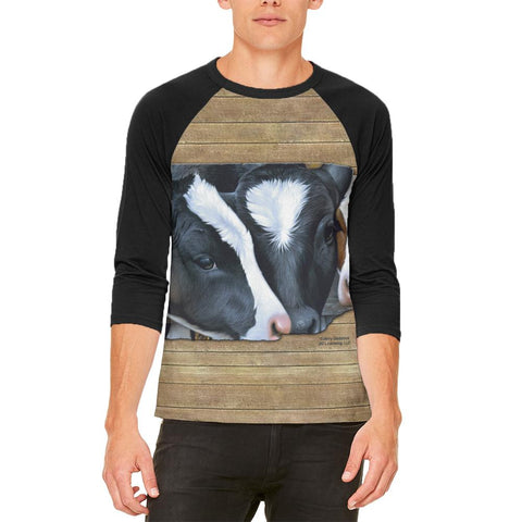 Queens of the Dairy Farm Cows Mens Raglan T Shirt