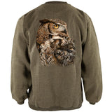 Owl Keep Watching Henley Mens Pullover Sweatshirt