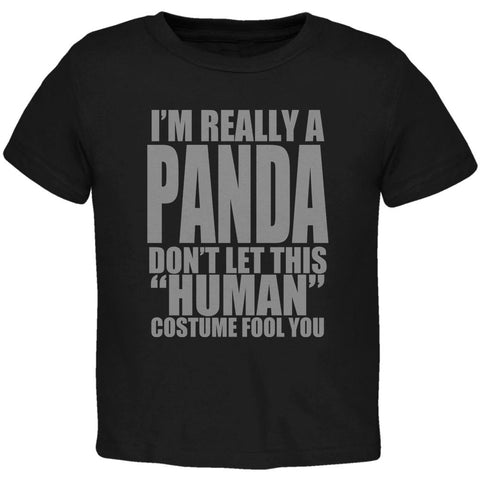 Halloween Human Panda Costume Toddler T Shirt